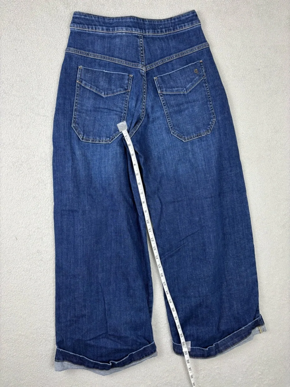The Emory Pleated High-Rise Wide-Leg Jeans by  Anthropologie Pilcro - Picture 7 of 10